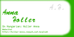 anna holler business card